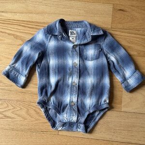 Baby B'gosh Blue Plaid Baby Shirt
